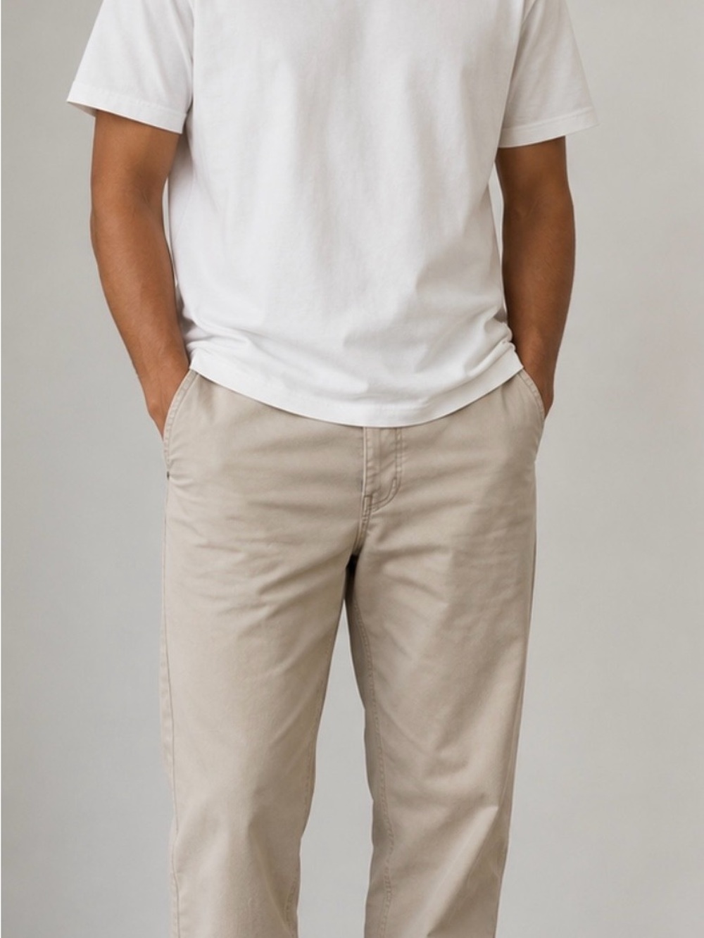 Men's Classic Chino Pants in Beige